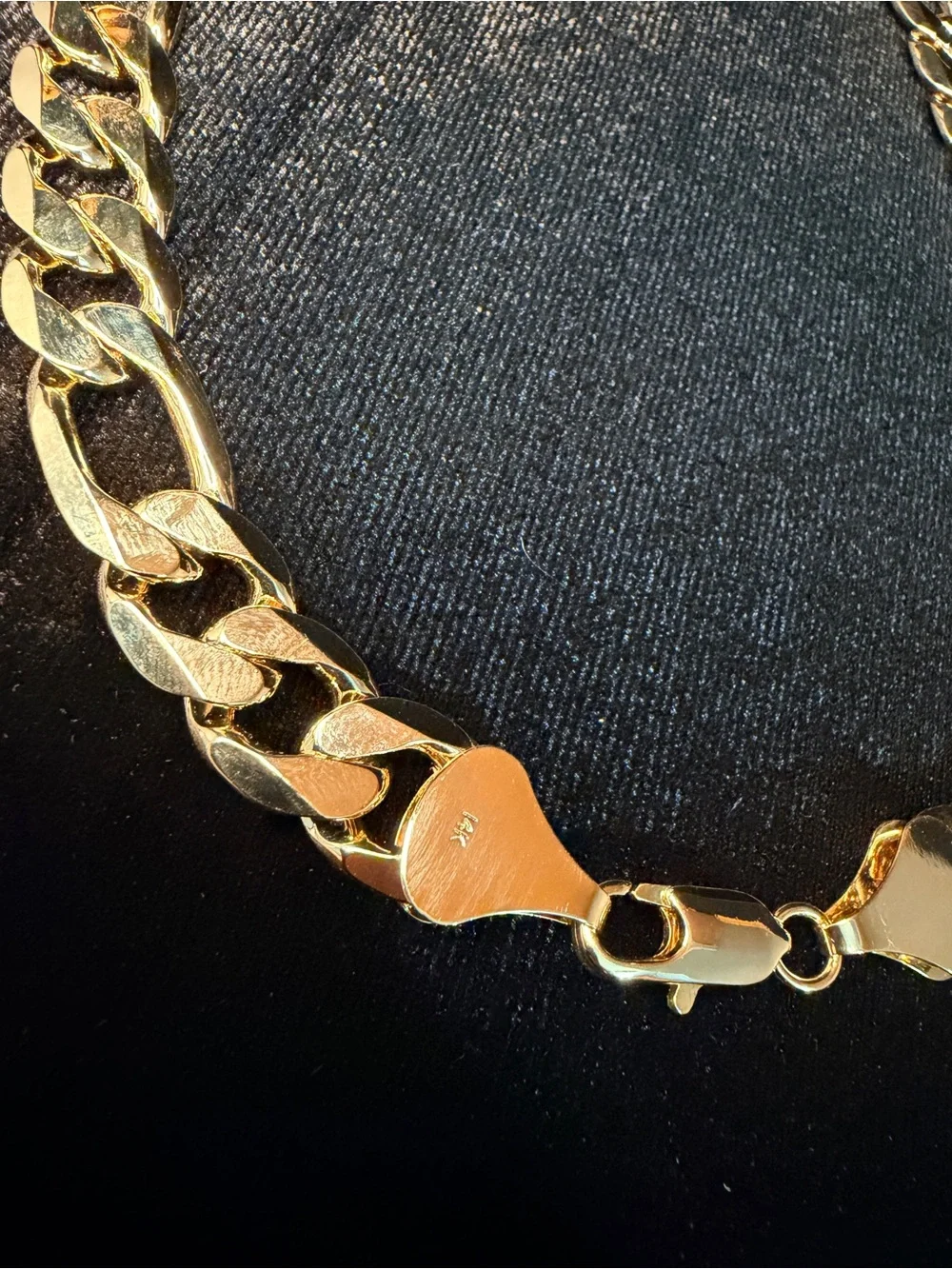 Figaro 20in 12MM 14K Stamped Gold Filled Necklace. BRAND NEW. STATEMENT PIECE